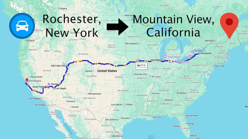 2026 Road Trip: Rochester, NY → Mountain View, CA